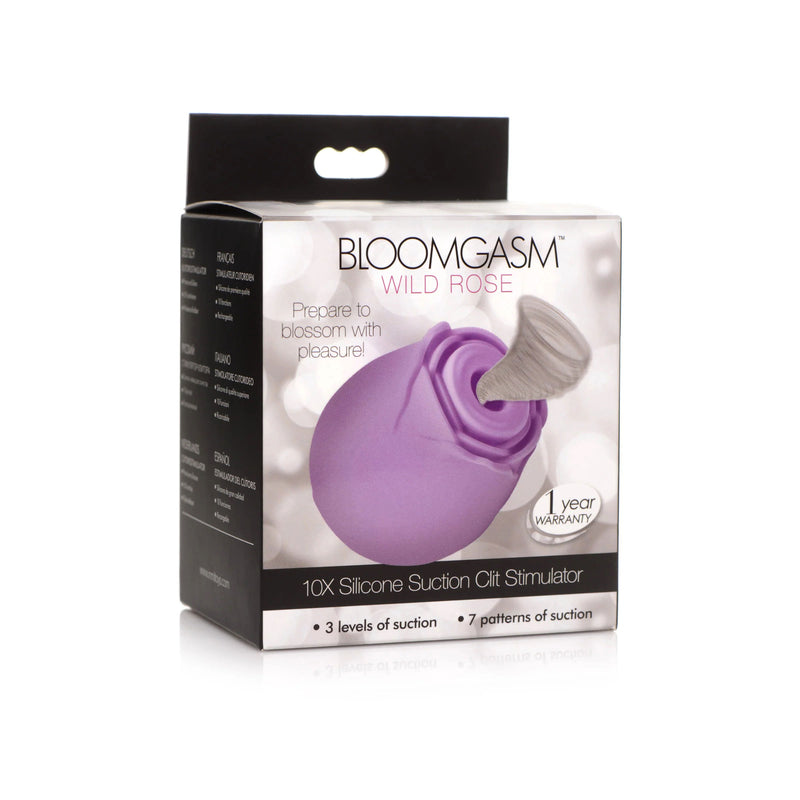 XR Brands inmi Bloomgasm Wild Rose 10x Suction Clit Stimulator -  Purple