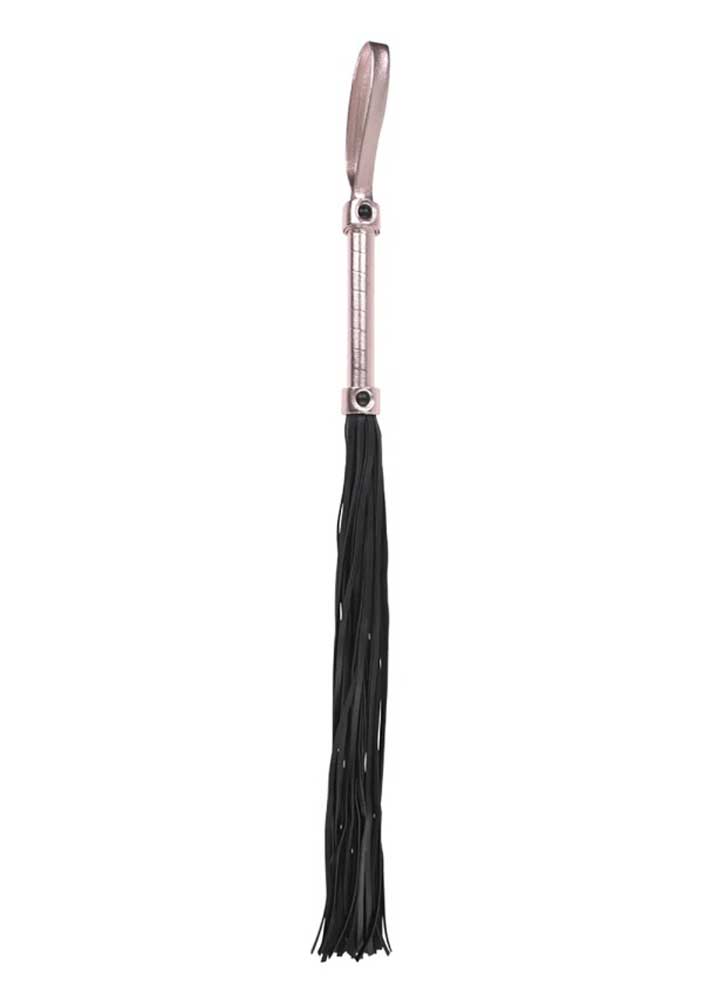 Sportsheets Brat Flogger - Black / Rose Gold