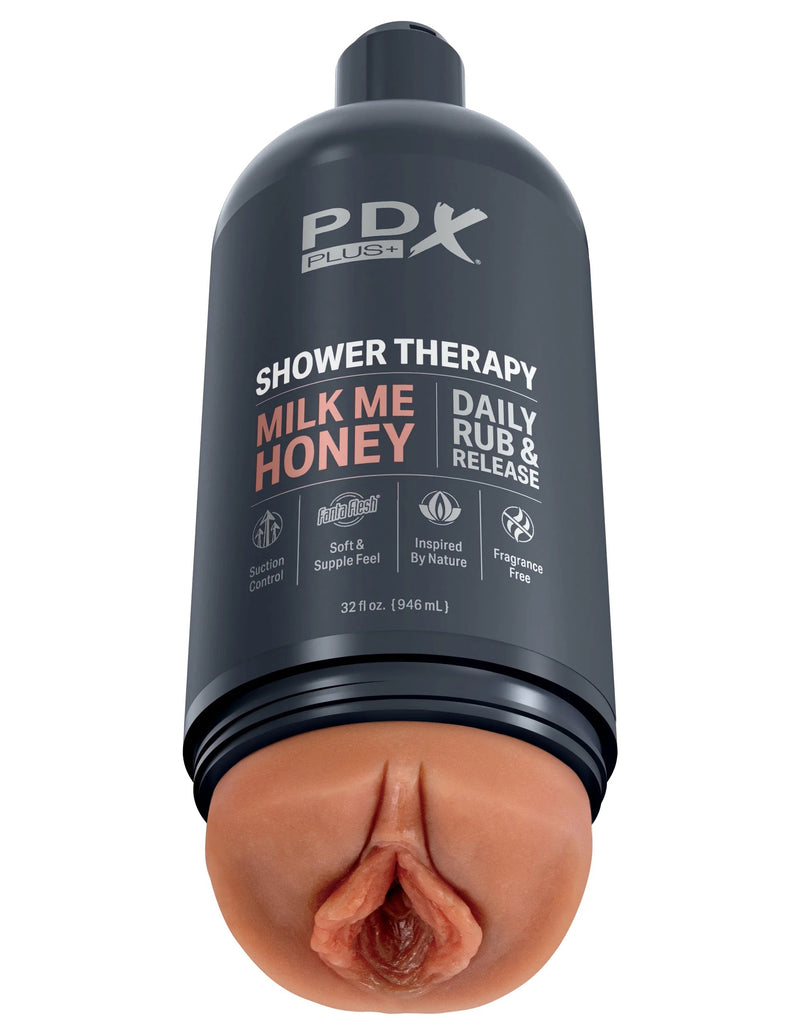 Pipedream Shower Therapy - Milk Me Honey - Tan - Realistic Stroker Masturbator - Canister Masturbation Cup