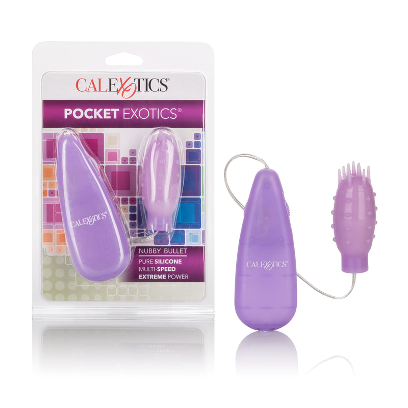 CalExotics Silicone Slims Vibrating Nubby Bullet - Purple