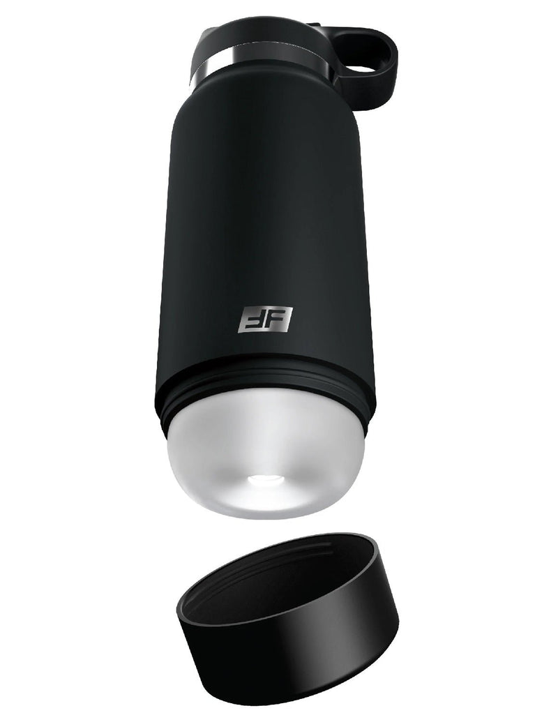 Pipedream Fap Flask - Thrill Seeker - Black Bottle - Frosted - Stroker Masturbator - Canister Masturbation Cup