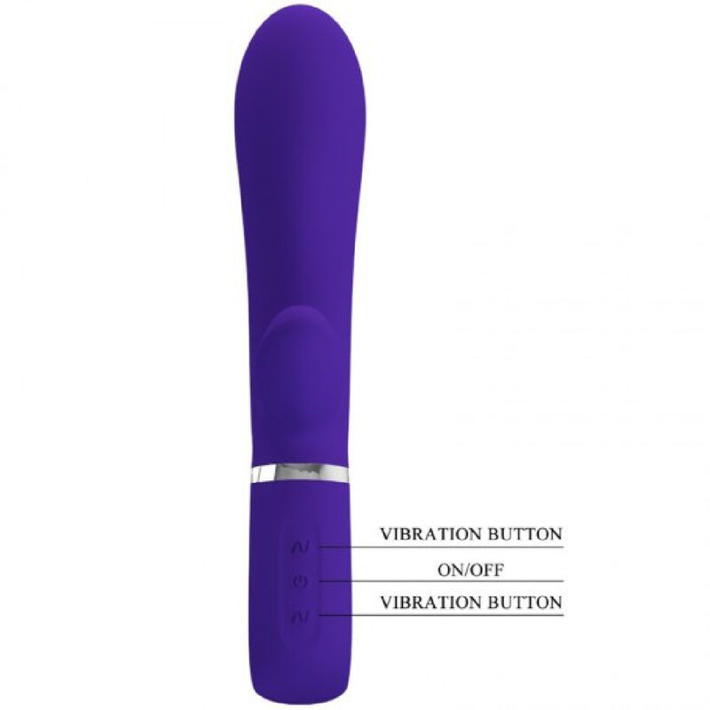 Pretty Love Thomas Super Soft Silicone Rabbit Vibrator - Purple