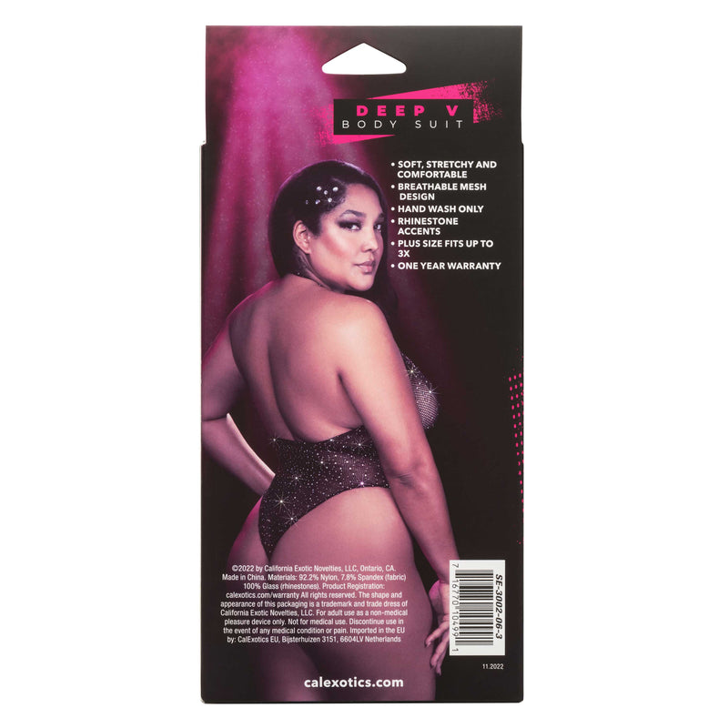 CalExotics Radiance Deep v Body Suit - Queen - Black