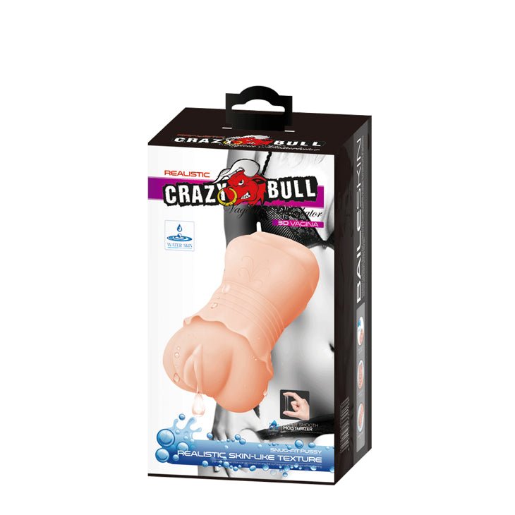 Pretty Love Crazy Bull No Lube Masturbator Sleeve - Realistic Pussy Skin-Like Texture - Stroker Masturbator - Realistic Pocket Pussy
