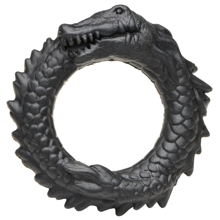 "Black Caiman Silicone Cock Ring - Black CC-AH297"