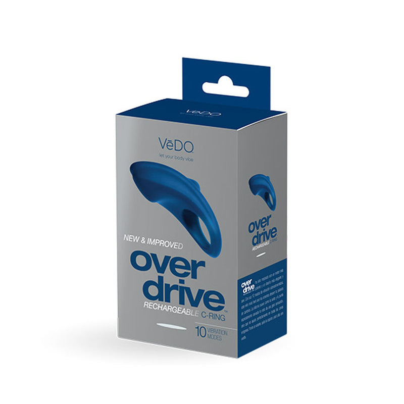 VeDO Over Drive Plus Rechargeable Cock Ring - Blue