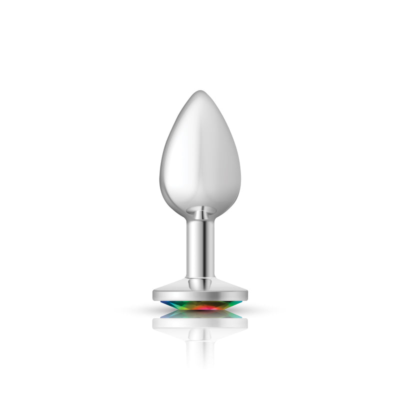 Viben Rainbow Round Gem Silver Metal Plug - Sm