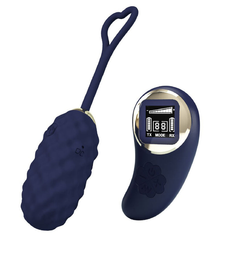 Pretty Love Vivian Remote Control Vibrating Egg - Blue