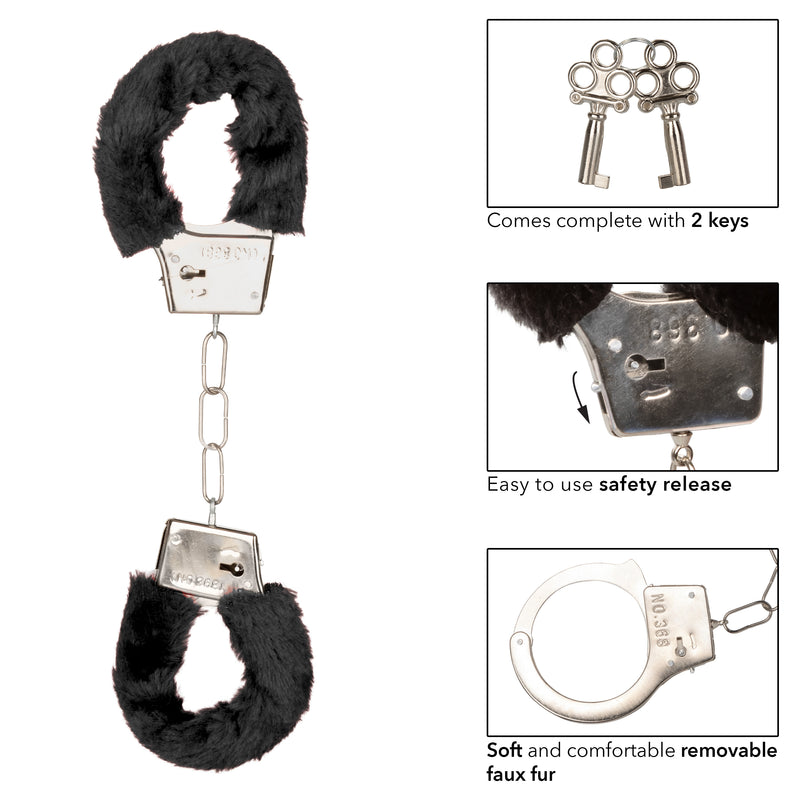 CalExotics Playful Furry Cuffs - Black