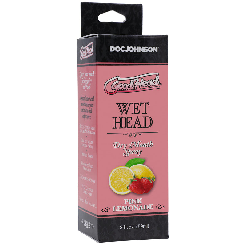 Doc Johnson Goodhead - Wet Head - Dry Mouth Spray - Pink Lemonade - 2 Fl. Oz. (59ml)