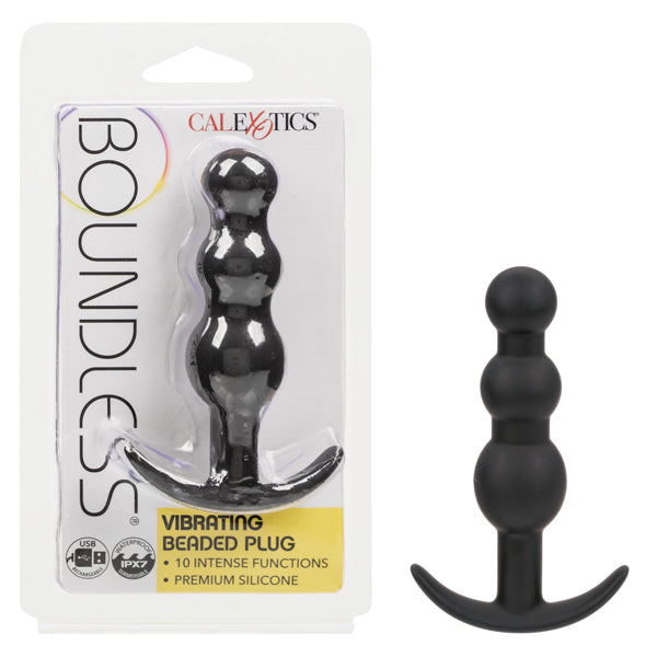 CalExotics Boundless Vibrating X5 Beaded Plug - Black