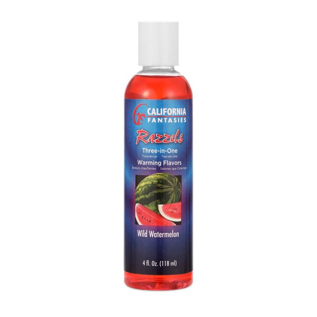 California Fantasies Razzels Warming Lubricant - Wild Watermelon - 4 Oz. Bottle
