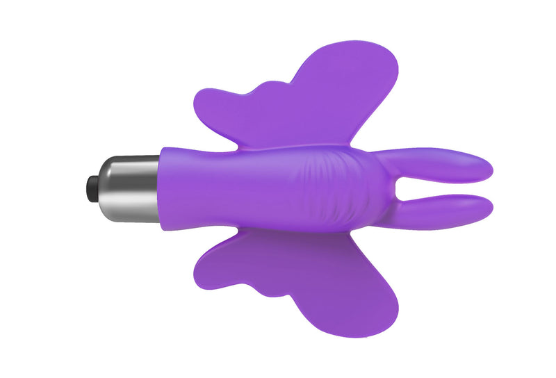 Icon Brands The 9's Flirt Finger Butterfly Finger Vibrator - Purple
