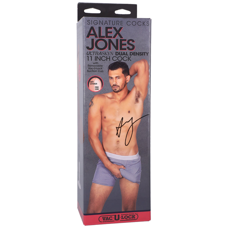 Doc Johnson Signature Cocks - Alex Jones 11 Inch Cock With Removable Vac-U-Lock Suction Cup - Caramel