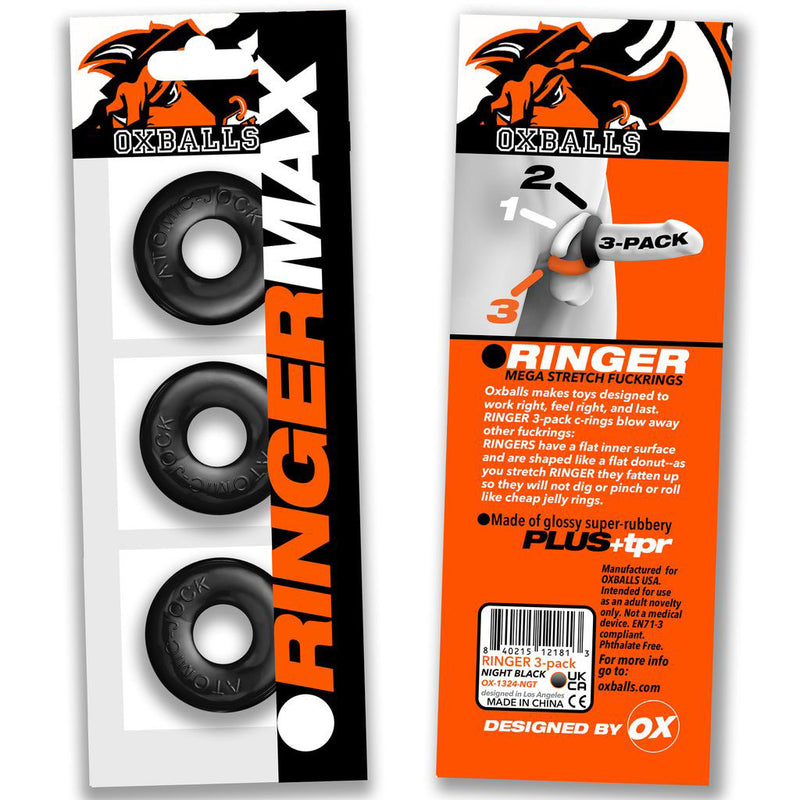 Oxballs Ringer Max 3-Pack - Black
