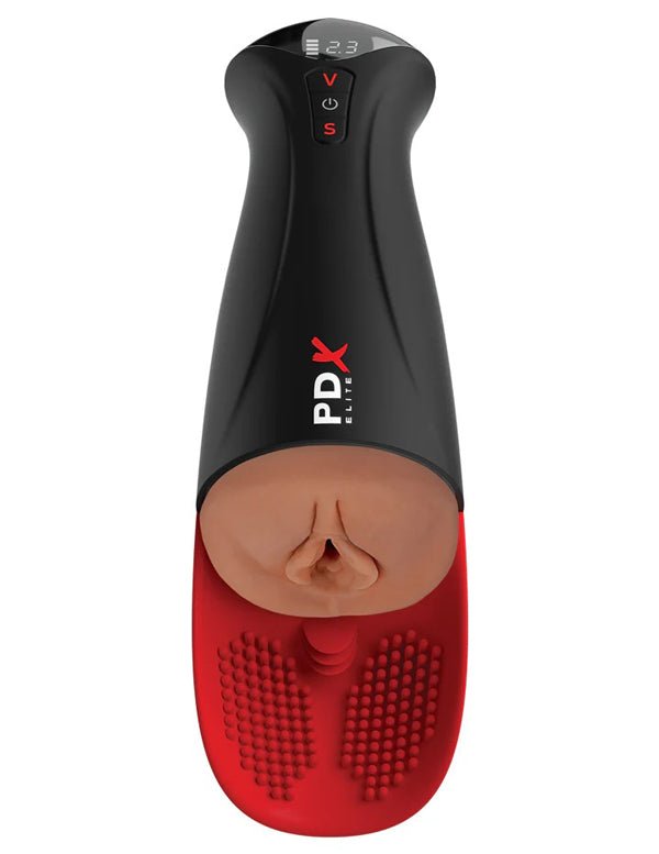 Pipedream PDX Elite Fuck-O-Matic Pro XL - Brown - Realistic Automatic Stroker - Canister Masturbation Cup