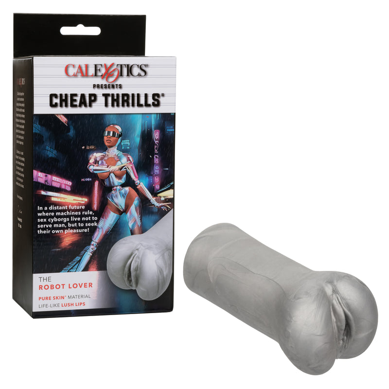 CalExotics Cheap Thrills - The Robot Lover - Silver - Stroker Masturbator - Pocket Pussy