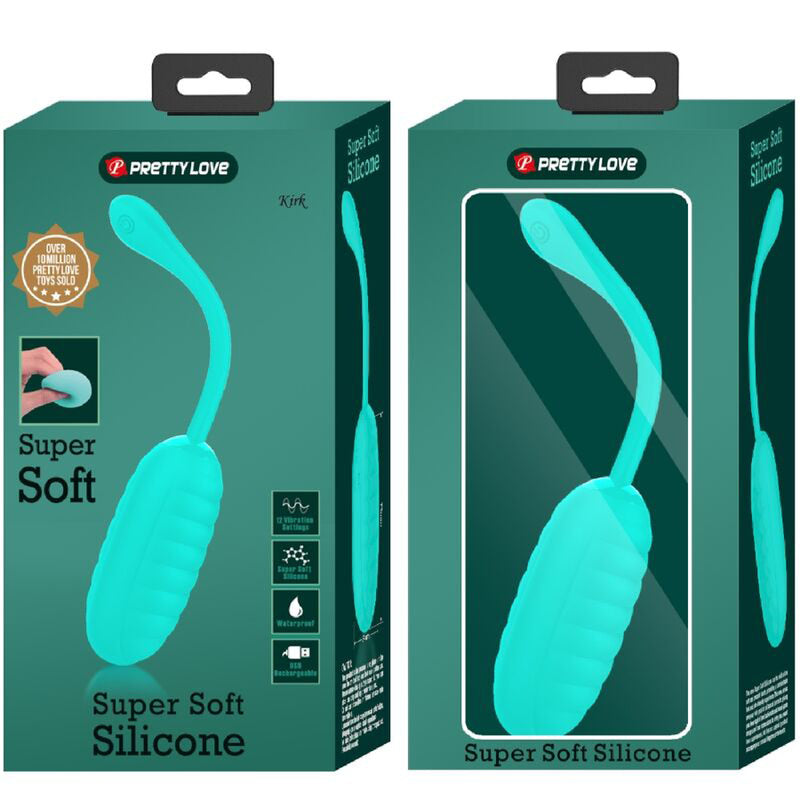 Pretty Love Kirk Rechargeable Vibrating Egg - Turquoise