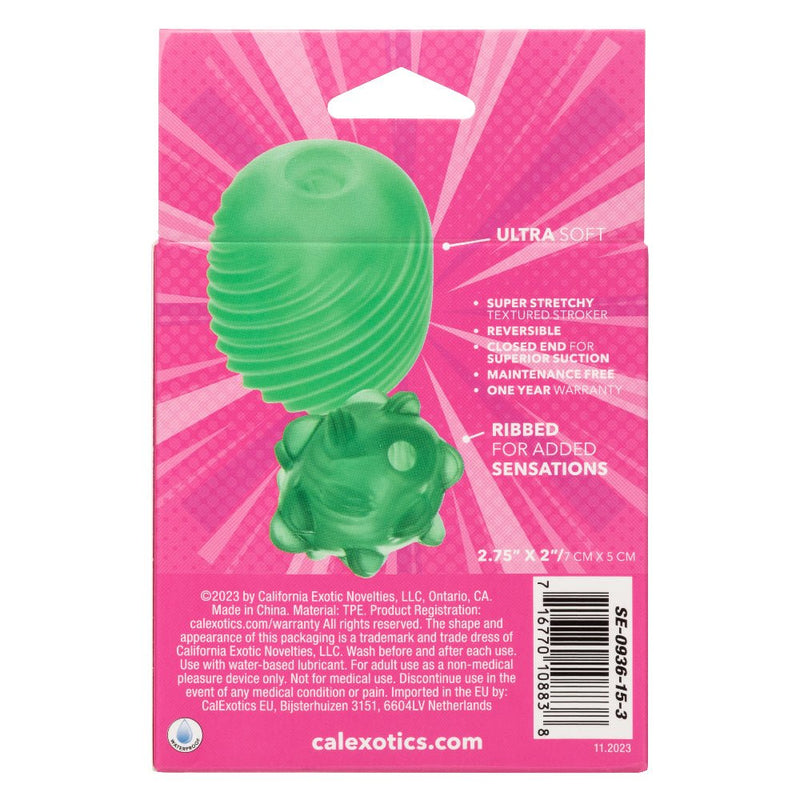 CalExotics Pop Sock Textured - Green - Stroker Masturbator - Mini Stroker