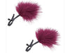 "Sex and Mischief Enchanted Feather Nipple Clamps - Burgundy SS098-31"