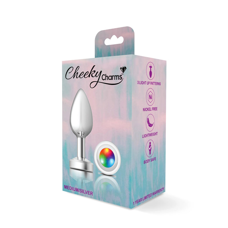 Viben Light Up Silver Metal Plug - Medium