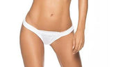"Low Back v Strap Shiny Thong - Small/medium - White GE-1075WHTSM"