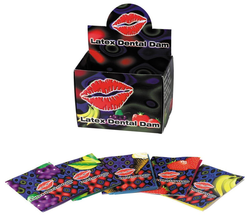 Global Protection Trust Latex Dental Dams - 100 Piece Box - Assorted Flavors