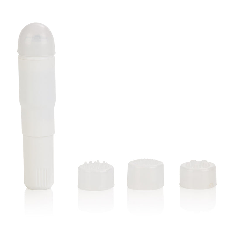 CalExotics Compact Waterproof Personal Travel Massager With 4 Tips - White