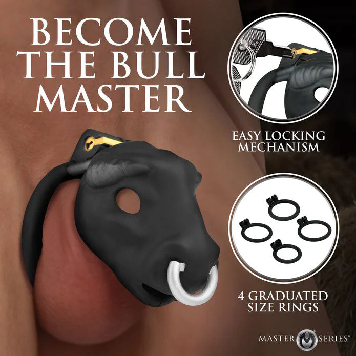 XR Brands Bull Chastity Cage - Black