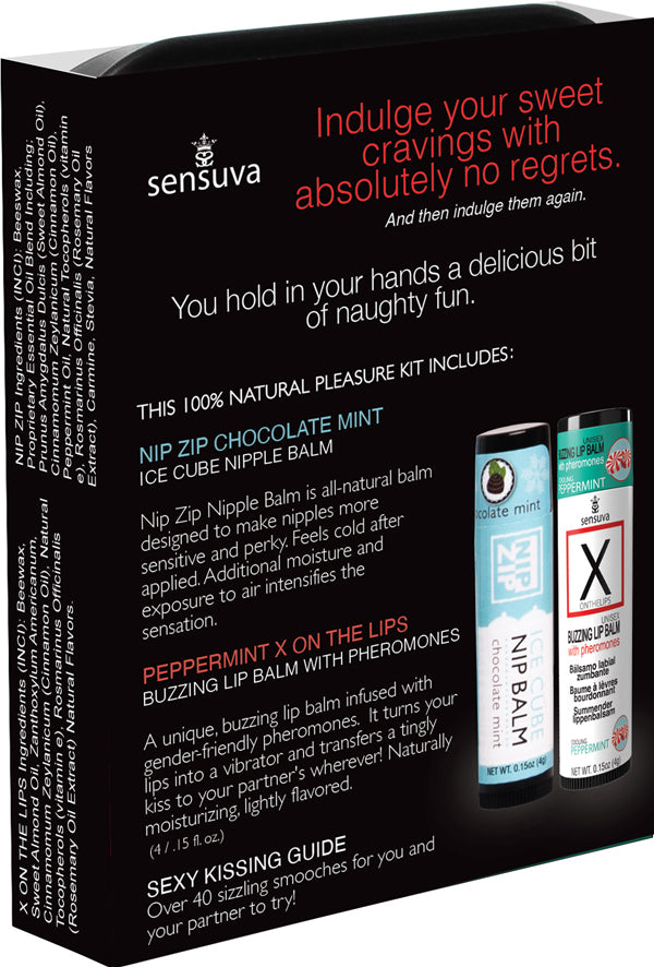 Sensuva Lips and Nips Pleasure Kit Chocolate-Peppermint