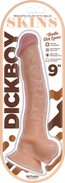 "Dick Boy Skins 9 Suction Cup Dildo - Vanilla HP3363"