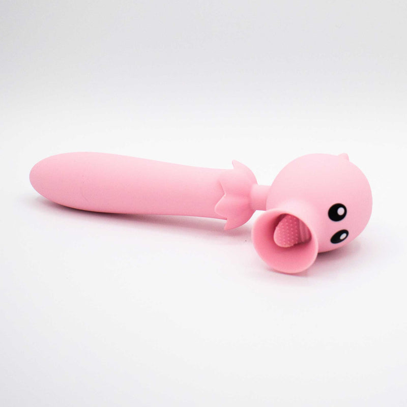 Like A Kitten Lick n' Stick Clit Flicker and G-Spot Vibrator - Pink