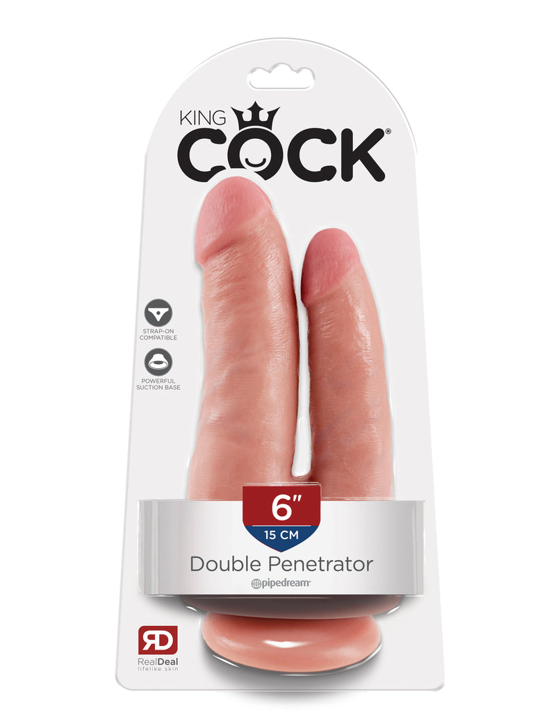 Pipedream King Cock Double Penetrator - Flesh