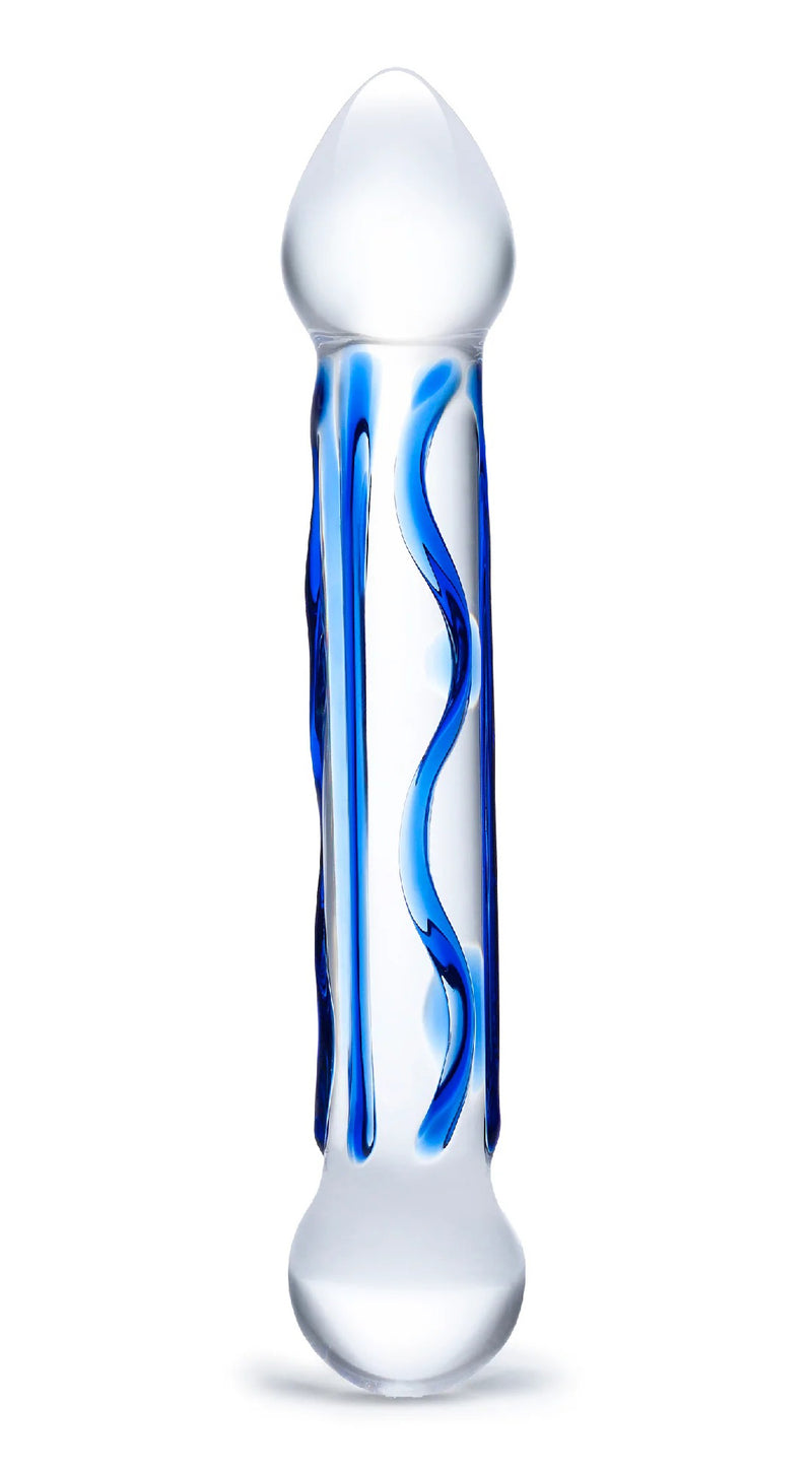 Electric Novelties 6.5 Inch Full Tip Textured Glass Dildo