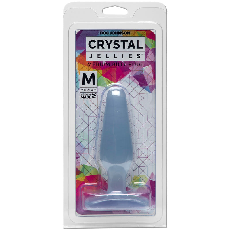 Doc Johnson Crystal Jellies Butt Plug - Medium - Clear