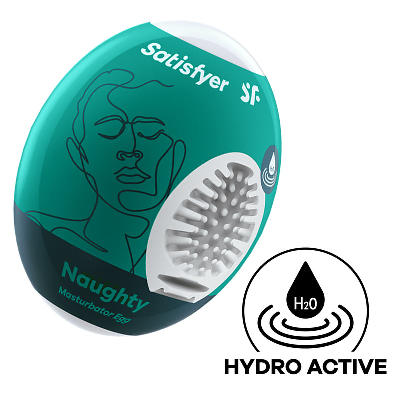 Satisfyer Masturbator Egg - Naughty - Dark Green - Stroker Masturbator - Mini Stroker
