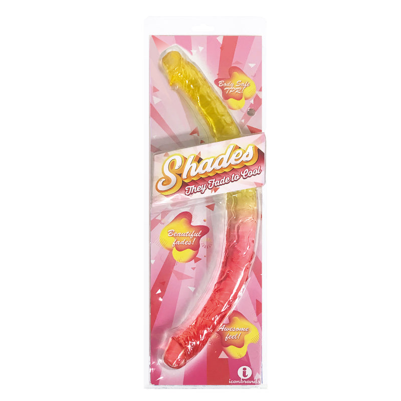 Icon Brands Shades - 17 Inch Double Dong - Pink and Yellow