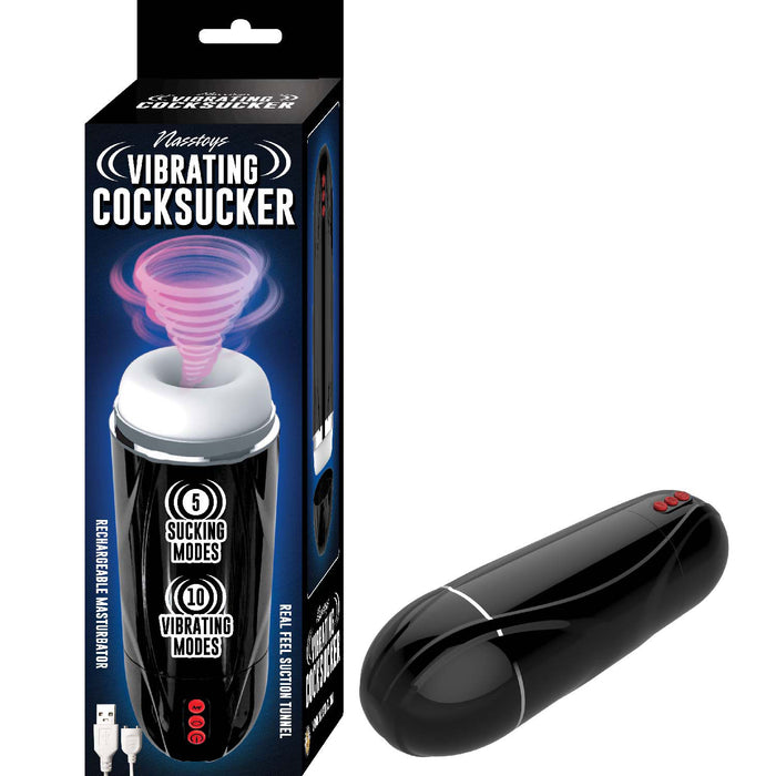Nasstoys Vibrating Cocksucker - Black - Automatic Stroker Masturbator - Canister Masturbation Cup