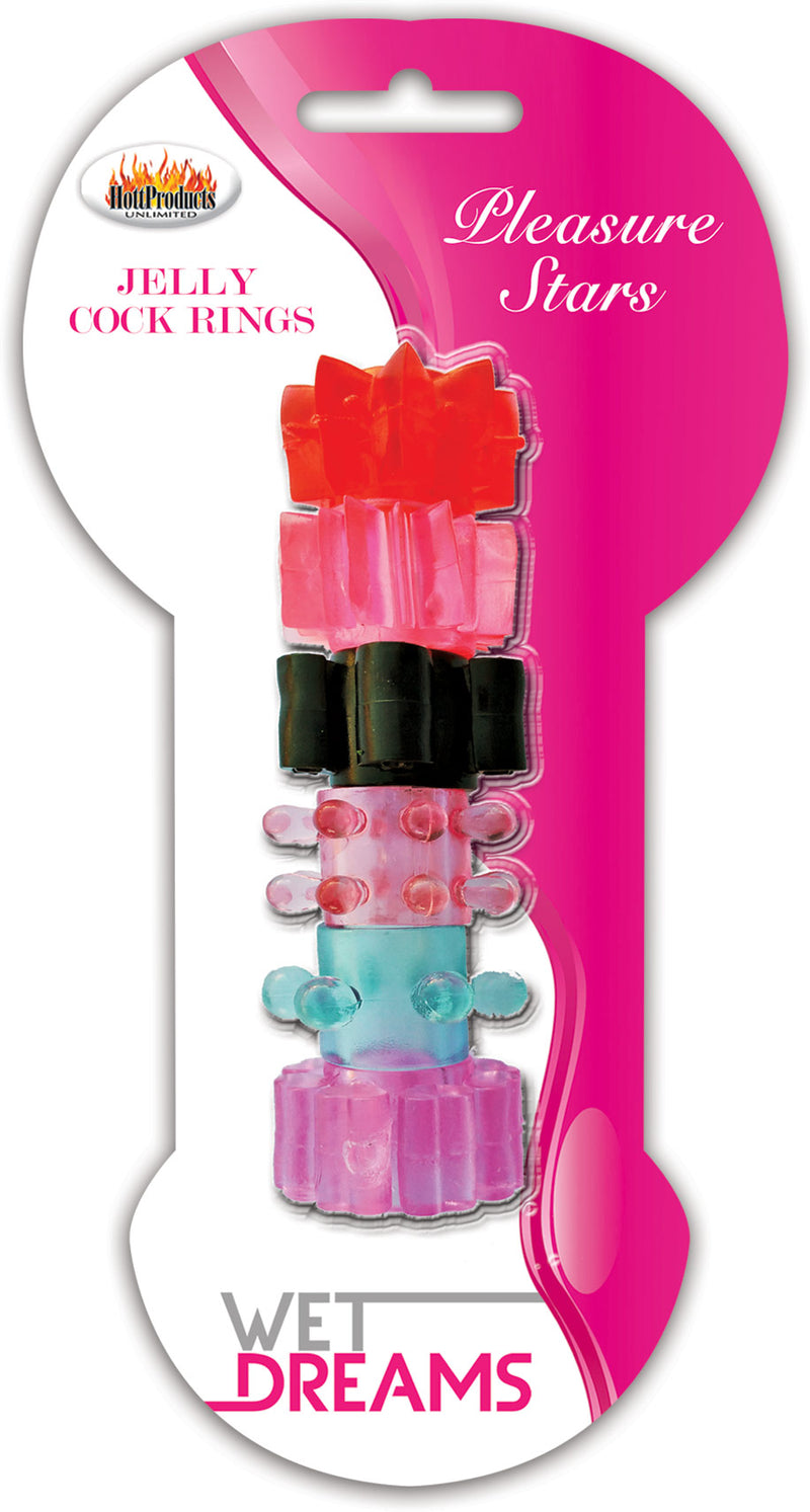 Hott Products Pleasure Stars Jelly Cock Rings