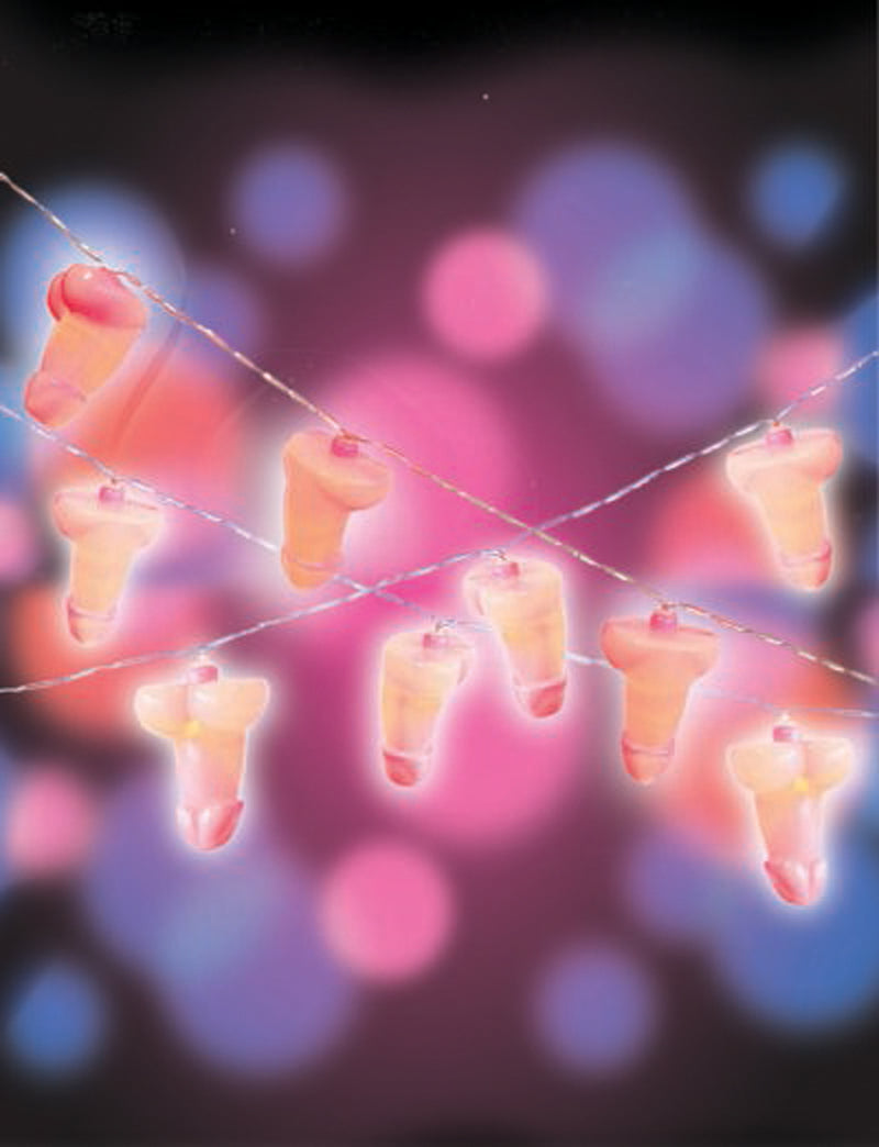 Little Genie Glitterati Penis String Lights - 20 Lights