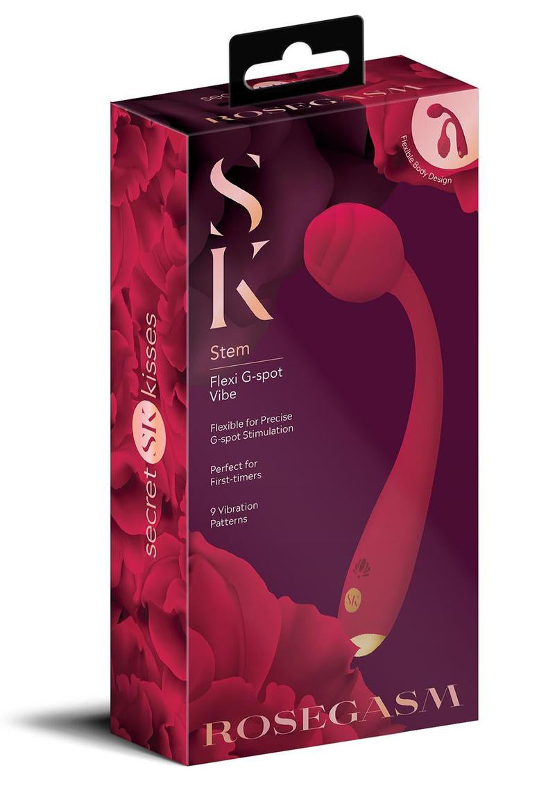 XGEN Rosegasm Long Stem Flexi G-Spot Vibe Rose - Red