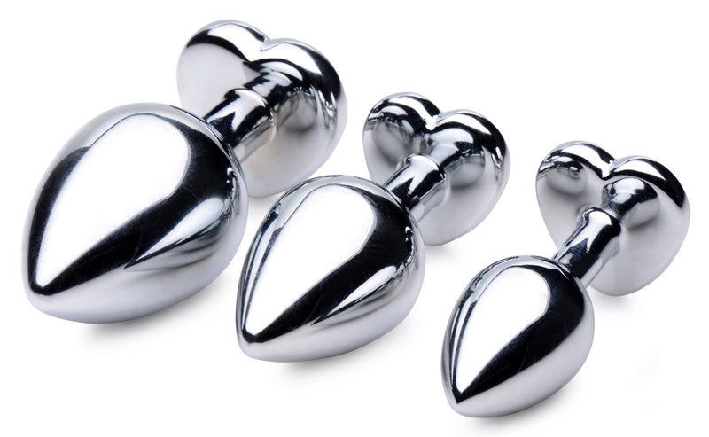 XR Brands Red Heart Gem Anal Plug Set