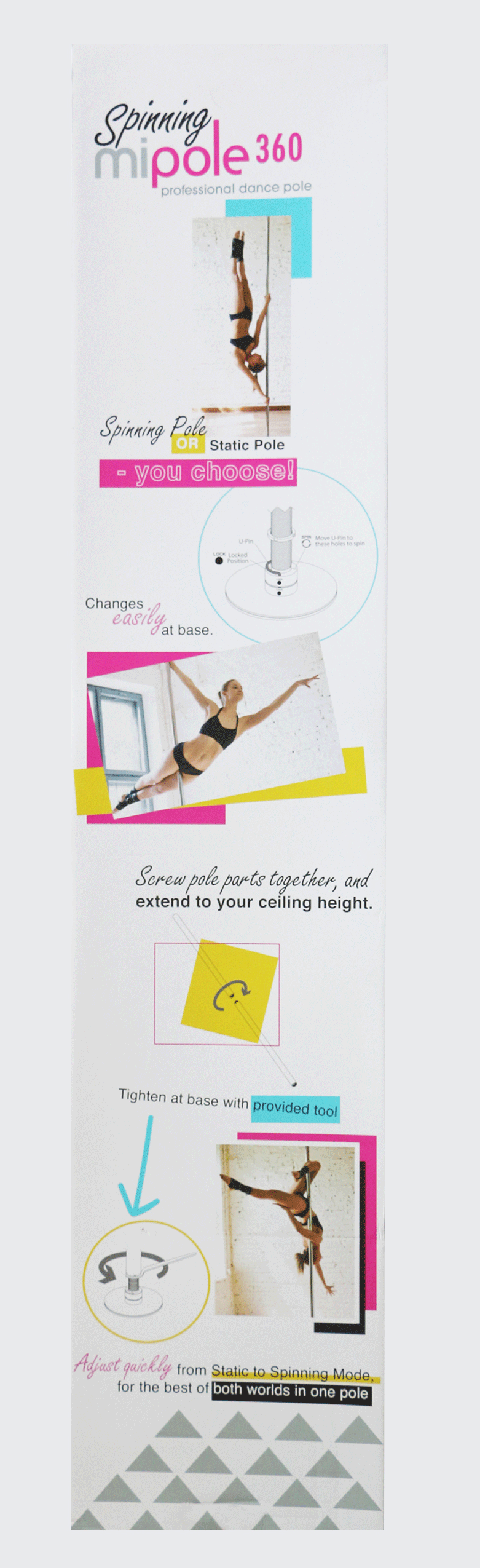 Mipole Mipole 360 Spinning Professional Dance Pole