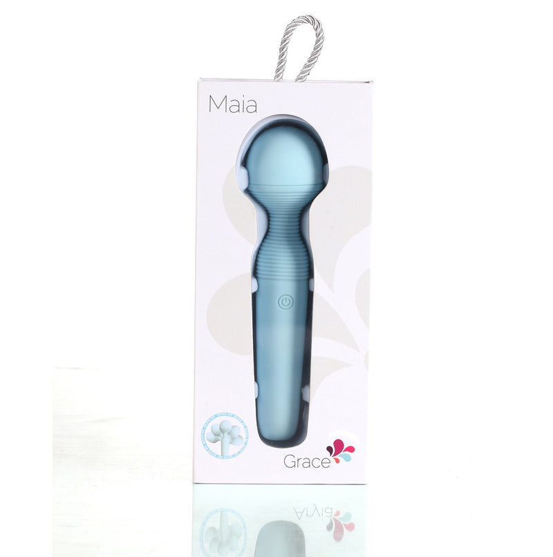 Maia Toys Grace Bendable Vibrating Pleasure Wand - Blue