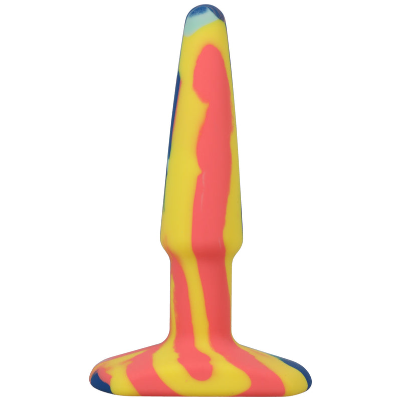 Doc Johnson A-Play Groovy Silicone Anal Plug 4 Inch - Sunrise
