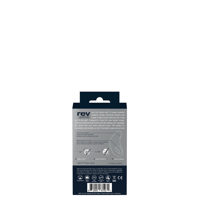 VeDO Rev Rechargeable Vibrating C-Ring - Black