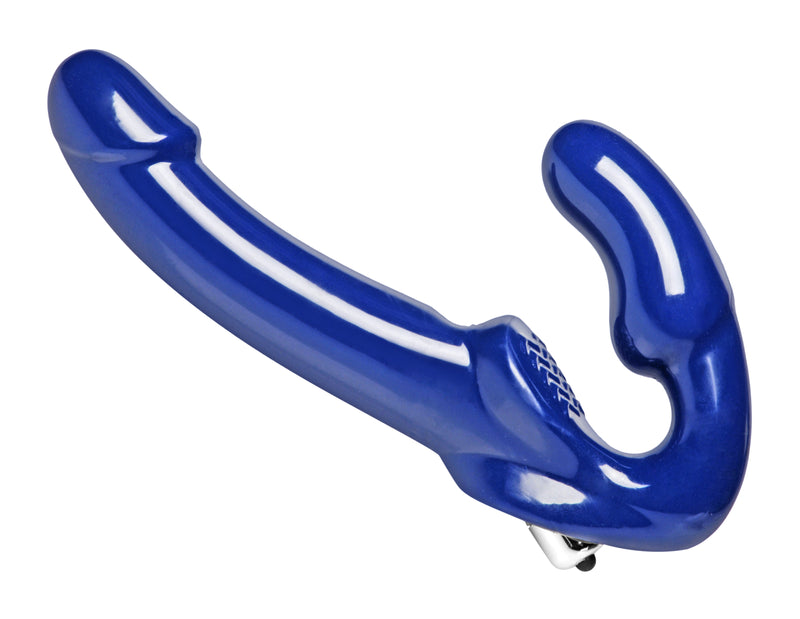 XR Brands Revolver II Vibrating Strapless Strap on Dildo - Blue
