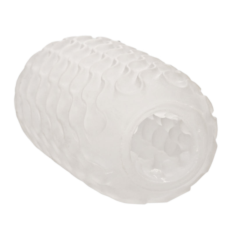 CalExotics Boundless Reversible Nubby Stroker - Clear - Stroker Masturbator - Stroker Sleeve