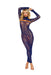 "Bodystocking Gown and Shrug Dmnd - One Size - Eclipse DG-0525BLOS"