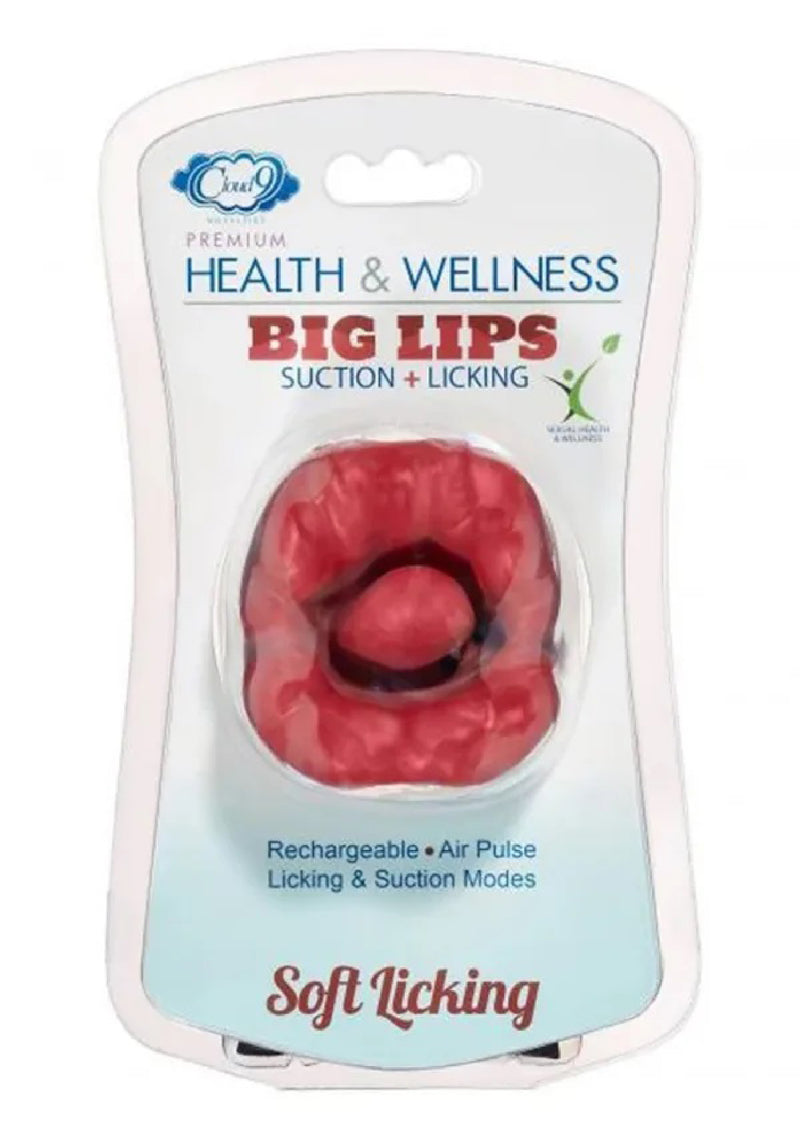 Cloud 9 Novelties Big Lips Suction and Licking - Red